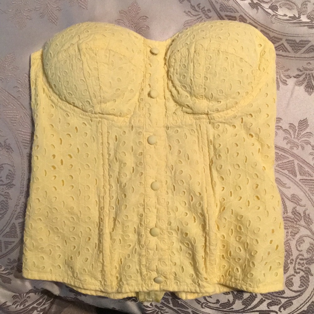 Yellow corset top